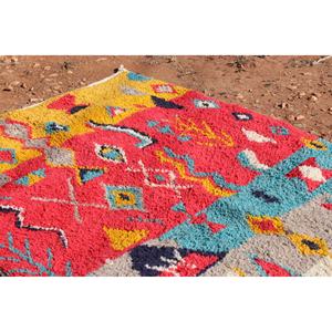 Alfombra bereber marroquí tradicional hecha a mano estilo bohemio Kilim para dormitorio y sala de estar para adolescentes patrón de pasillo rectangular - Product Image 6