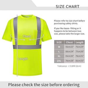 Venta al por mayor de ropa de trabajo personalizada de dos tonos de rayas reflectantes camisa de trabajo de seguridad de poliéster de secado rápido de alta visibilidad de manga corta - Product Image 5