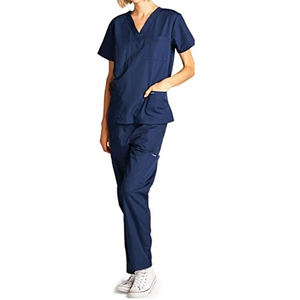 Meilleures ventes Uniformes hospitaliers Grande taille Polyester Coton Soins infirmiers Infirmière Scrubs Ensembles d'uniformes pour le personnel hospitalier - Product Image 1