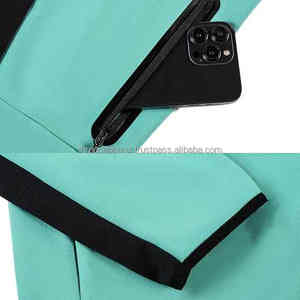 Chándal de gimnasio de invierno para adultos con cremallera completa de secado rápido transpirable 100% algodón traje de entrenamiento de fútbol para hombres - Product Image 5