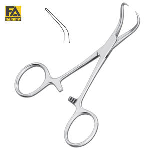 Pince à serviettes courbée manuelle BACKHAUS en acier inoxydable, instrument chirurgical de qualité supérieure, l'essentiel des instruments chirurgicaux - Product Image 2