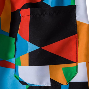 Ensemble de plage deux pièces uni décontracté pour hommes chemise et short hawaïen en tricot personnalisé ensemble assorti d'été à séchage rapide pour les vacances - Product Image 5