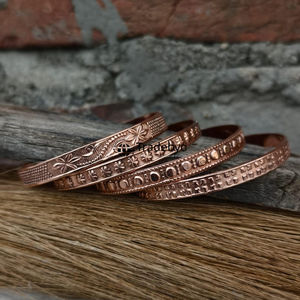 Trendy <b>Boho</b> Copper Fashion Bangles for Women Lightweight Jewelry for Parties and Gifting by Tradebyd - Product Image 1