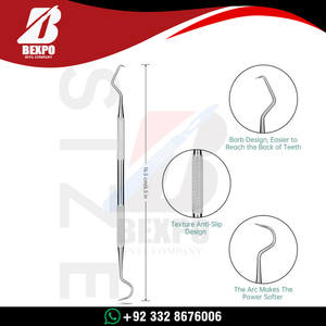 Kit de Examen Dental de Acero Inoxidable de Alta Calidad, Pedido al por Mayor, Kit de Examen Dental Reutilizable, Juego Básico de 3 Piezas - Product Image 4