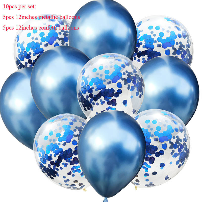 Wholesale 12 Inch Glitter Balloons Happy Birthday Party Supplies Wedding Decoration High Quality Latex Balloon Set