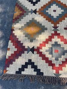 Kilim Wool Jute Area <b>Rug</b> Customized Color Geometric Pattern Traditional Indian Handwoven Washable Medium Pile Custom Size <b>Rug</b> - Product Image 2