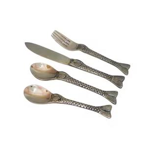 Ensemble de couverts en métal finition dorée couverts élégants en acier inoxydable pour la maison, le restaurant et la vaisselle de fête - Product Image 3