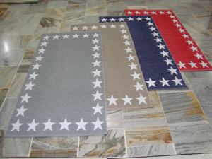 Tapis jacquard en plastique recyclé personnalisé 100% Tapis style uni pour salon et salle à manger avec logo personnalisé - Product Image 6