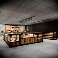 VANLOCY Présentoir à fumée Armoire en verre Présentoir à cigarettes Comptoir LED Présentoir au détail pour tabac à cigarettes Vitrine en bois
