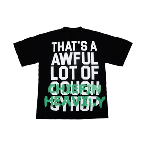 เสื้อยืด Awful Lot Cough Syrup สำหรับผู้ชาย ผ้าฝ้าย 100% ทรงโอเวอร์ไซส์ น้ำหนัก 300 กรัม เสื้อยืดเปล่า พิมพ์ลายโลโก้ 3 มิติ แบบกำหนดเอง ตัวอักษร Worsted - Product Image 2