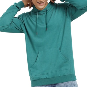 เสื้อฮู้ดดี้ผู้ชายผู้หญิง ทรงปกติ แขนเสื้อแบบดรอปโชว์เดอร์ ผ้าหนา 320 กรัม โพลีเอสเตอร์/คอตตอน ฟลีซ  โลโก้ด้านหน้า  ย้อมสีพื้น มีซับใน สำหรับฤดูหนาว - Product Image 1