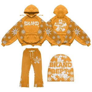 Ensemble de survêtement pour homme, streetwear d'été, sweat-shirt et pantalon de jogging en maille respirante, confortable, uni, 2 pièces - Product Image 4