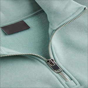 Soft 100% Cotton Custom Logo <b>Men's</b> <b>Half</b> <b>Zip</b> <b>Sweatshirts</b> with Embroidery Printing Fleece Fabric Custom Colors Winter Long Sleeve - Product Image 6