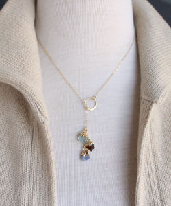 Multi Gemstone Electroplated Chain Necklace Bohemian 925 Sterling Silver <b>Birthstone</b> Hanging Handmade <b>Pendant</b> Necklaces for Women - Product Image 6