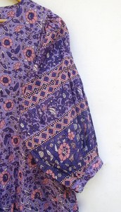 2025 colección al por mayor tie Dye caftán largo con cuello en V medias mangas tela de rayón vestido holgado con abertura lateral caftanes de primavera - Product Image 6