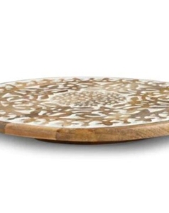 แผ่นไม้อาหารว่างดีไซน์ลายนูนลายดอกไม้สำหรับร้านอาหารโรงแรม - Product Image 3