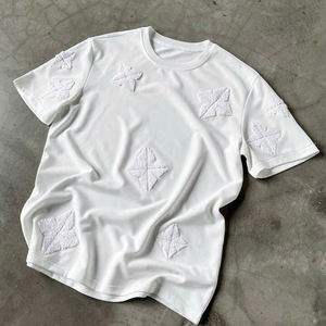 เสื้อยืดสำหรับผู้ชายผ้าคอตตอนเนื้อนุ่มระบายอากาศได้ดีป้องกันแบคทีเรียแฟชั่นแขนสั้น OEM ODM ออกแบบได้ตามต้องการจากเวียดนาม - Product Image 1