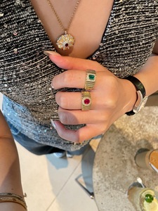 Cá nhân cổ điển 18K vàng Pigeon máu <span class=keywords><strong>Ruby</strong></span> accordion Gấp thiết kế vòng cho đám cưới bên - Product Image 4