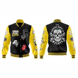 Vente en gros directe d'usine Veste universitaire Letterman Veste universitaire en laine de baseball Veste universitaire personnalisée décontractée avec broderie en chenille - Product Image 1