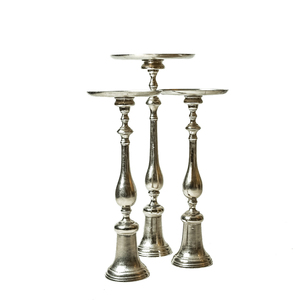 Bougeoir en aluminium, pièce centrale de décoration de mariage, support de bougie décoratif de maison, support de pilier de bougie fantaisie en métal de luxe - Product Image 2