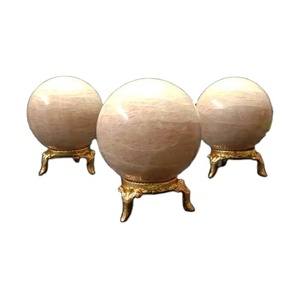 Bola esférica de piedra lunar para decoración, crema de luna de alta calidad, bola esférica de piedra lunar para la venta - Product Image 1
