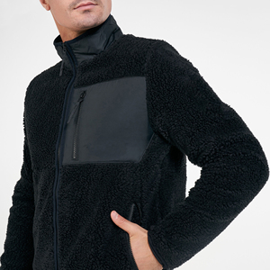 Veste en polaire sherpa pour homme de haute qualité, légère, en laine tricotée, vêtements d'hiver avec poches avant, vente en gros - Product Image 4