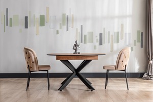 Modern Extendable <b>Wood</b> Dining <b>Set</b> for Home Hotel Villa Apartment <b>Kitchen</b> & Living Room Furniture by NETRA FURNITURE - Product Image 5