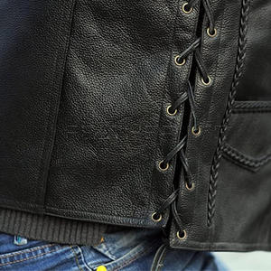 Bonne qualité 100% cuir fait mode gilet prix raisonnable hommes vêtements gilet en cuir en Stock - Product Image 3