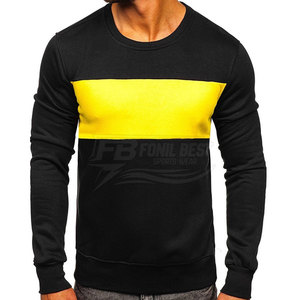 Sweat-shirts d'hiver pour hommes en taille plus, couleur contrastée personnalisée, 100% coton, doublure en polaire, séchage rapide - Product Image 1