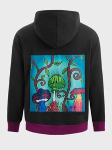 Vente en gros de sweats à capuche en molleton de coton pour hommes, sweat-shirt chaud d'hiver, sweat-shirt à capuche décontracté de couleur unie pour hommes - Product Image 3