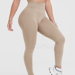 Leggings de yoga pour femmes, style tendance, vente chaude, taille élastique, uni, confortable, haute qualité, faible MOQ - Product Image 3