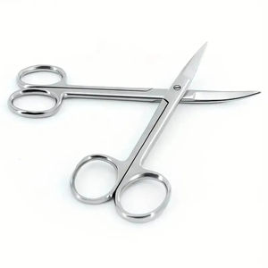 Ciseaux chirurgicaux AMETRINE Iris droits et courbés 4,5 pouces en acier inoxydable, ciseaux dentaires, instruments chirurgicaux vétérinaires, CE - Product Image 6