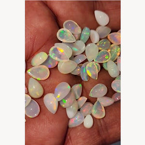 76ชิ้นโอปอลจากเอธิโอเปียธรรมชาติที่มีไฟ9x7มม. ลูกแพร์ cabochons 67 CTS Lot iroc ขายคุณภาพดีอัญมณีหลวม CAB เรา $88 - Product Image 3