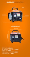 Conception compacte légère 3000 tr/min vitesse 950 mini générateur à essence portable fabricant de générateurs à essence