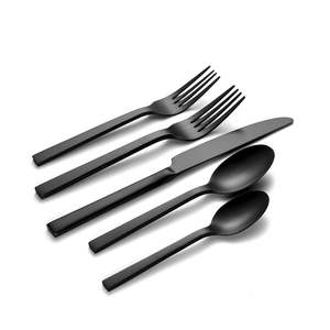 Tendencia Hecho en India Metal a granel 5 piezas Cuchillo Cuchara Tenedor Cubiertos de plata Juegos de cubiertos de acero inoxidable para banquetes Hoteles - Product Image 6