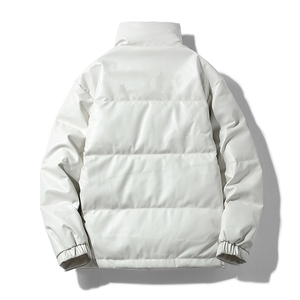 Chaqueta de Burbuja Brillante de Lona Ligera, Cortavientos, Acolchada, con Cuello Alto para Hombre, Tendencia Principal de Invierno - Product Image 2