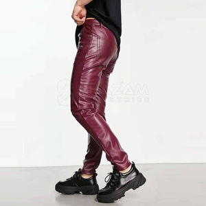 Pantalones de cuero personalizados para hombres con logotipo personalizado y diseño fantástico pantalones de cuero para hombres 2025 - Product Image 4