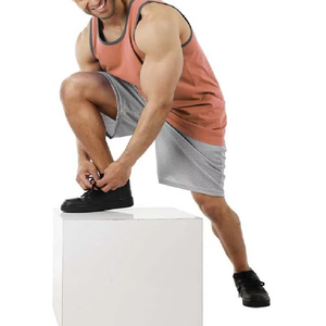 Vente en gros de vêtements pour hommes de couleur avec logo personnalisé débardeurs vêtements de sport de fitness sans manches hauts respirants en coton - Product Image 4