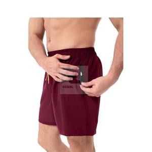 Pantalones cortos deportivos para correr de doble capa para hombre, pantalones cortos de gimnasio de doble capa con múltiples bolsillos - Product Image 3