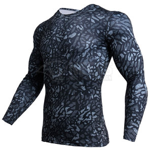 Rashguard MMA Homme Haute Qualité Manches Longues Spandex/Polyester Logo Personnalisé Respirant Coupe Ajustée au Meilleur Prix - Product Image 1