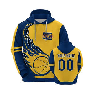 Sweat à capuche de basket-ball personnalisé de qualité supérieure | Logo de l'équipe et nom du joueur | Vêtements de sport en polaire lourde | Usine OEM/ODM en vrac - Product Image 1