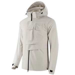 Chaqueta con Capucha y Cremallera para Hombre, Impermeable y Cortavientos, para Otoño, 100% Poliéster, Manga Regular, Estilo Informal - Product Image 2