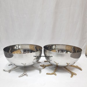 Nouvelle arrivée de motif, bol en métal poli brillant de couleur dorée à texture fantaisie, élégant, design, vente en gros - Product Image 6