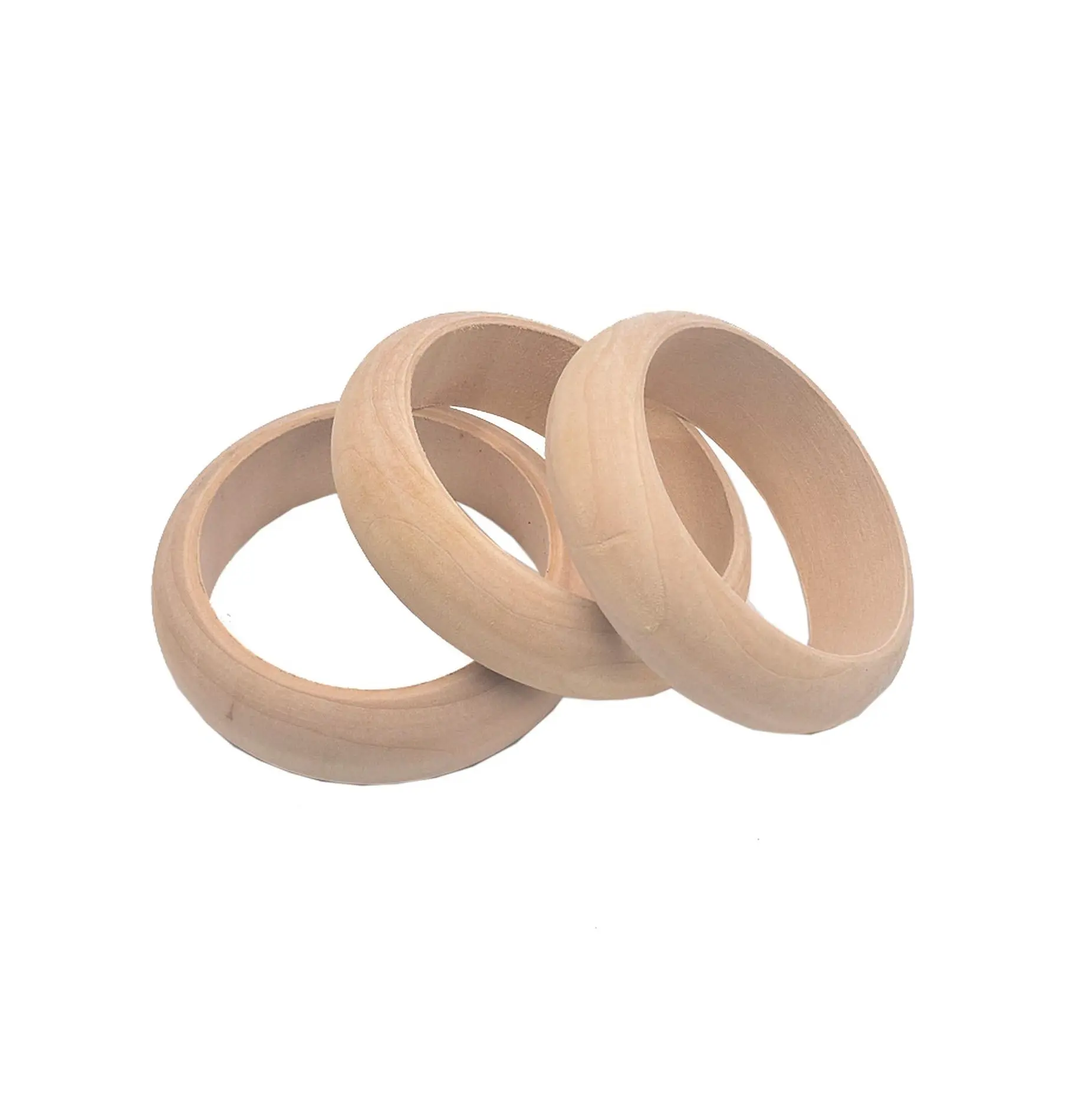 Unfinished Wood Bangles Jewelry Round Shape Wood Bangle Newly Design Customize Size Indian Manufacturer New Design Bangles