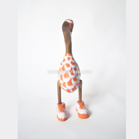 Figurine de canard en bambou écologique faite à la main avec couleur personnalisée et design artistique moderne pour cadeaux d'anniversaire et décoration intérieure