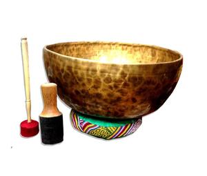 Cuenco curativo hecho a mano de calidad superior Cuenco grande de meditación de metal de latón del Himalaya martillado. - Product Image 3