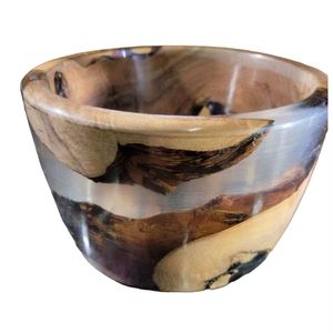 Bol rond en bois de teck fait à la main idéal pour la vaisselle au chocolat et à la soupe conçu pour les restaurants Design élégant - Product Image 2