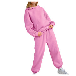 Conjunto Deportivo de 2 Piezas para Mujer, Talla Grande, Sudadera con Capucha Transpirable y Pantalones, Ropa Deportiva Informal para Fitness, Venta al Por Mayor - Product Image 6