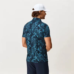 2024 Fábrica al por mayor de los hombres 100% de algodón de punto para Polos de moda de diseño informal personalizado PayPal verificado patrón sólido - Product Image 3