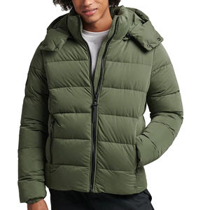 Custom Design Coated <b>Thin</b> Front Logo Long <b>Puffer</b> <b>Jacket</b> for Men Winter Breathable Windproof OEM Service - Product Image 1